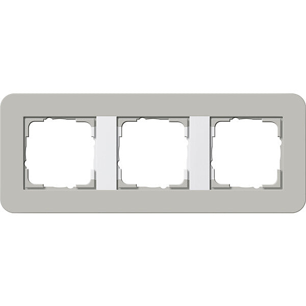 Gira Abdeckrahmen 3fach Grau/Reinweiß 0213412